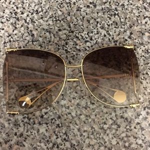 Brown oversized gradient sunglasses